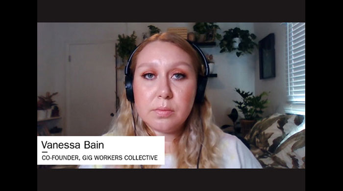 Vanessa Bain es la cofundadora de Gig Workers Collective